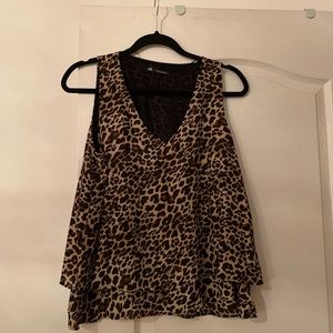 Zara leopard print cami top